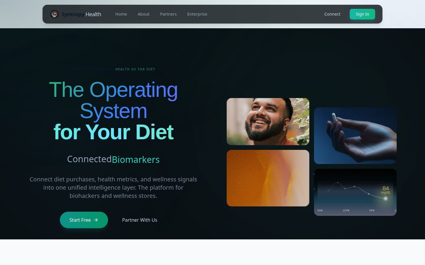 Syntropy Health Landing — ShrineAI Chat